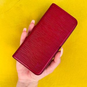 Auth LOUIS VUITTON Epi iPhone 6+ Folio Fuchsia